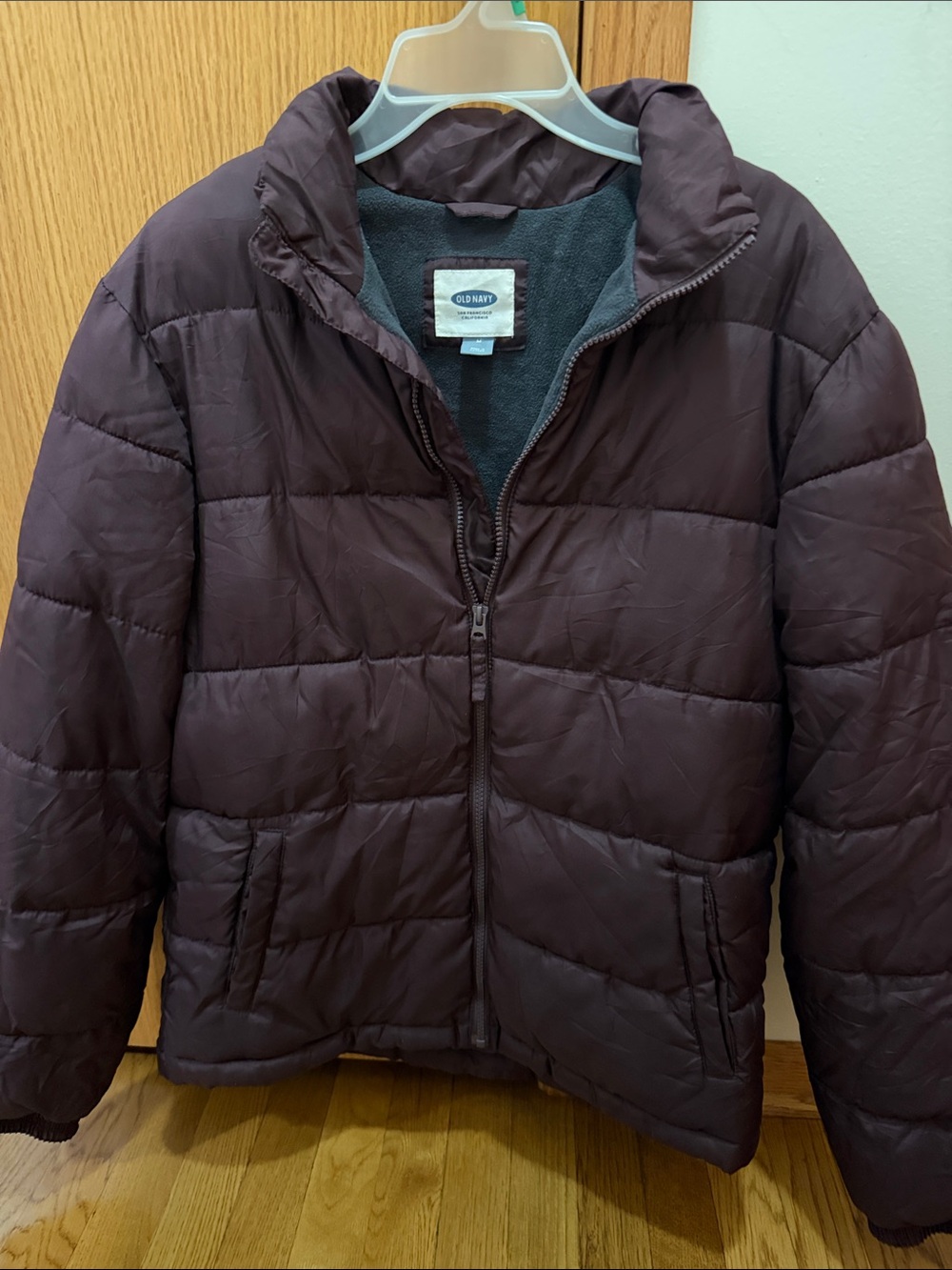 Old Navy Men's Brown Quilted Puffer Jacket